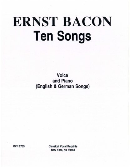 Ten Songs (Early 1928) German and English