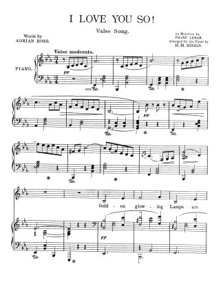 Merry Widow Waltz I Love You So (Eb) e.