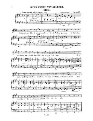 6 Lieder von Gellert Op. 48 g.