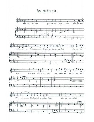 Bist du bei mir (Eb) German Text