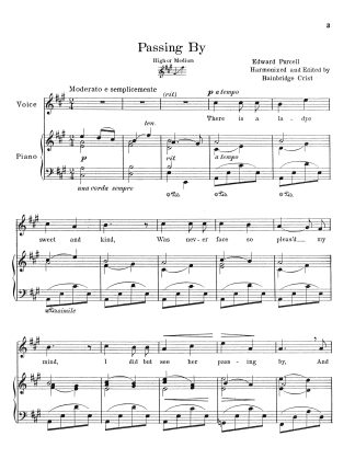 Passing By (A) arranged by Bainbridge Crist