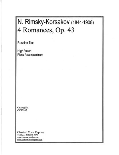 4 Romances Op. 43 r.    (orig. keys)