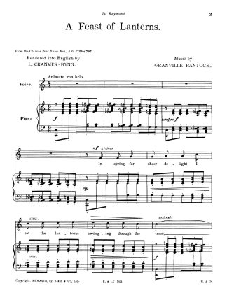 A Feast of Lanterns (5 Songs from the Chinese Set 3) (C) e.