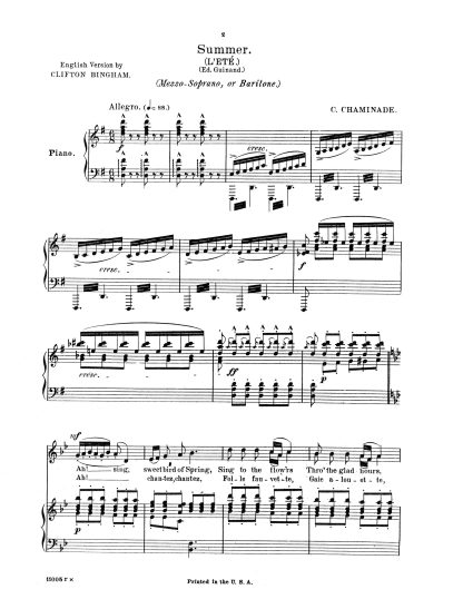 L/'ete (G Major) French, English