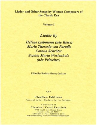 Lieder and Other Songs … of the Classic Era, Vol. 1