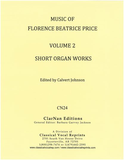 Music of Florence Beatrice Price, Vol. 2, Short Organ Works