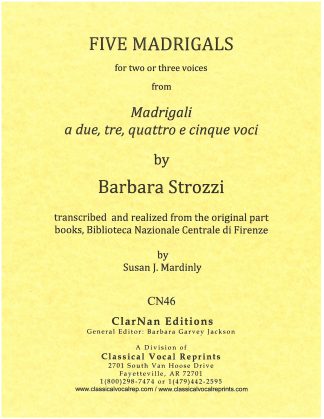 5 Madrigals for 2 or 3 voices from Op. 1