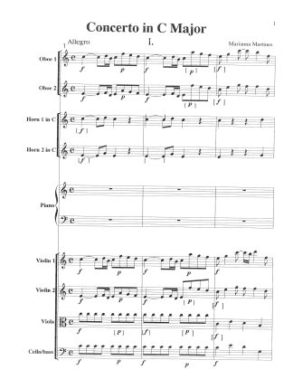 Piano Concerto C Major (CN58) Score & Parts