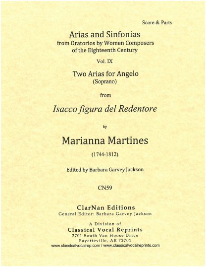 Arias and Sinfonias from Oratorios .. of the 18th Century, Vol. 9 (Complete Score & Parts) CN59