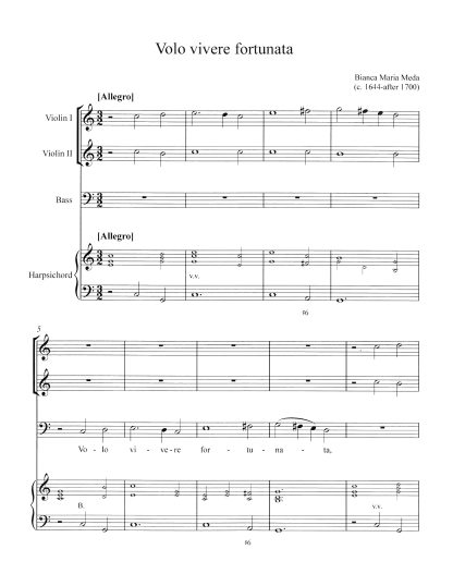 Motets for One or More Voices, Vol 1. Volo vivere Fortunata (CN84a)