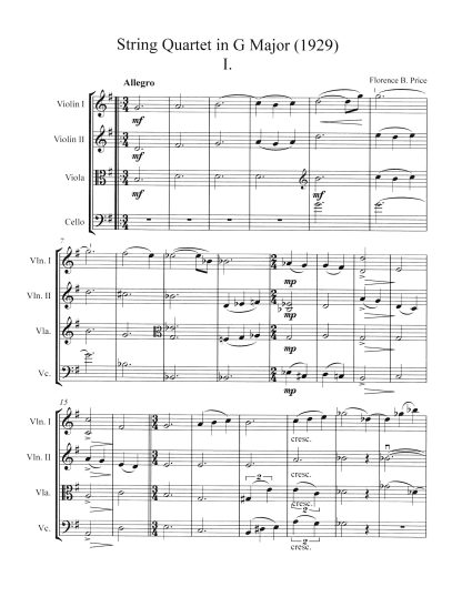 String Quartet in G Major (1929)