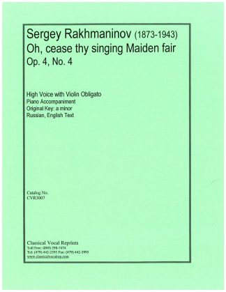 Oh cease thy singing Maiden fair Op.4 No.4 with violin r.e.