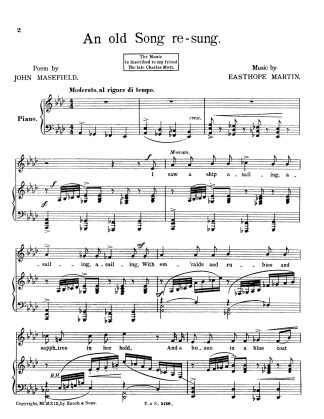 5 Poems by John Masefield (An old song resung) e.