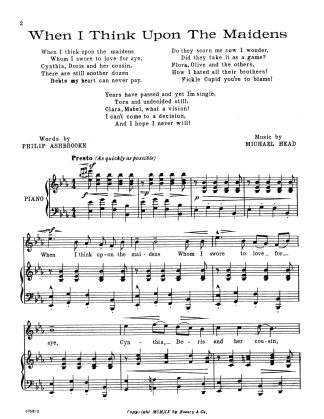 When I think upon the Maidens (Eb)