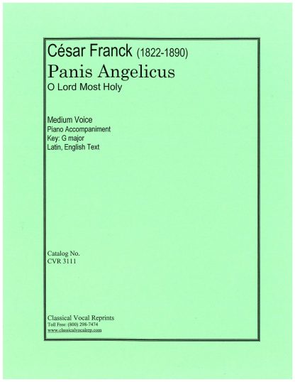 Panis angelicus (O Lord most holy) (G) e. l. (piano)