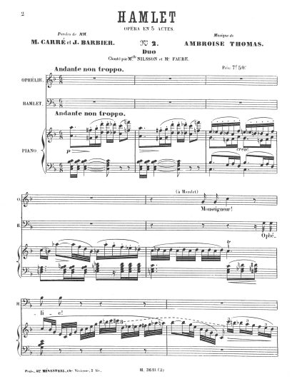 Hamlet (Ophelie-Hamlet) Doute de la lumiere (Soprano - Baritone)