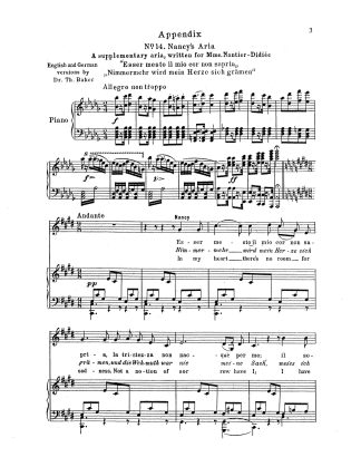 Martha (Nancy's Aria) Nimmermehr wird (Esser mesto) i. g. e.
