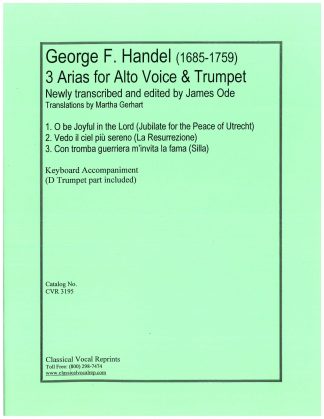 3 Arias for Alto Voice D Trumpet (trans. James Ode)