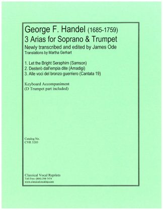 3 Arias for Soprano Voice D Trumpet (trans. James Ode)