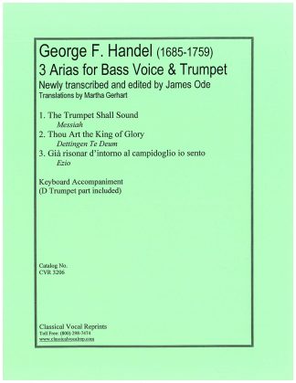 3 Arias for Bass Voice D Trumpet (trans. James Ode)