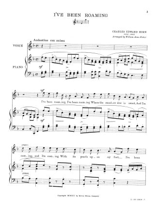 I've been roaming (Key F) English