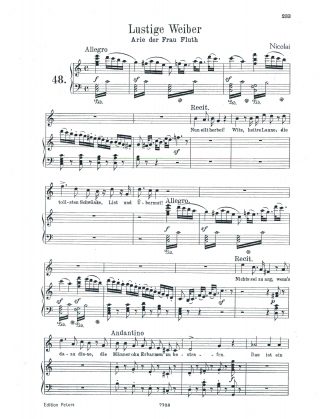 Lustigen Weiber von Windsor Nun eilt herbei! (Ab) German Text