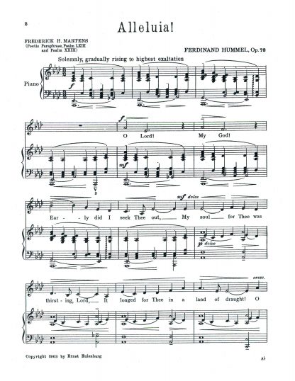 Halleluja (Ab) german latin english text