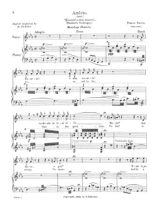 Amleto: Monologo d'Amleto Essere! o non essere! i.e.