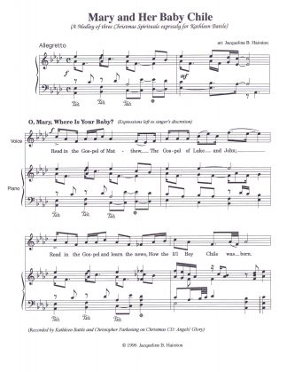 Mary and Her Baby Chile (Medley of 3 Spirituals) (Hairston)
