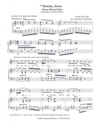 Dormi Jesu (Sleep Blessed Babe) (Jacqueline Hairston)