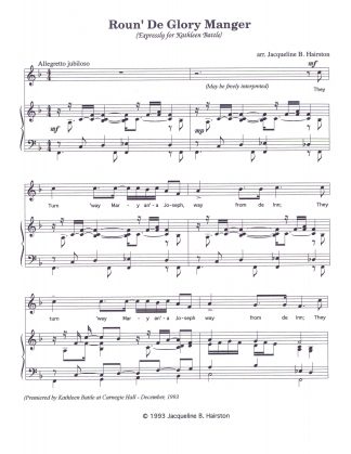 Round The Glory Manger (Jacqueline Hairston)