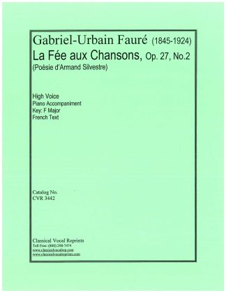 La Fee aux Chansons Op. 27 No. 2 (F Major) French Text