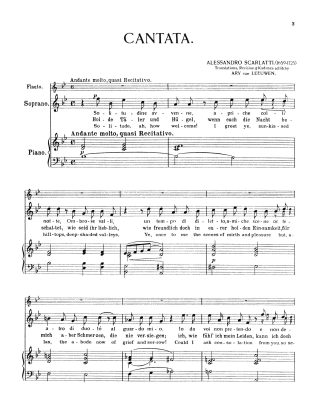 Solitudine avvenne (Cantata) with Flute and Piano