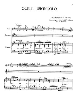 Quell' usignuolo (Solo Cantata) with Flute and Keyboard