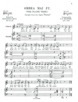 Serse Ombra mai fu (Db)