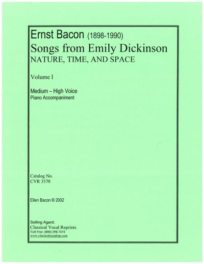 Songs from Emily Dickinson: NATURE TIME and SPACE Vol.1