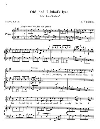 Oh! had I Jubal's lyre from Joshua (A) e.