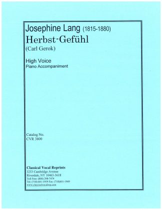 Herbst-Gefuehl (Carl Gerok) (Eb) g.