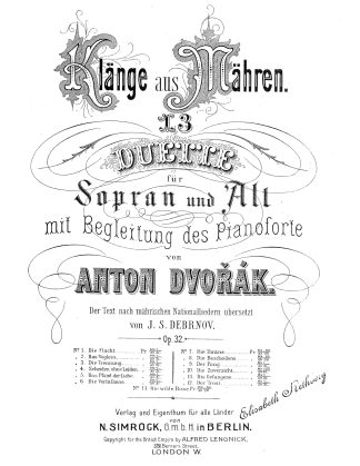 13 Moravian Duets Op. 32 g.e. czech