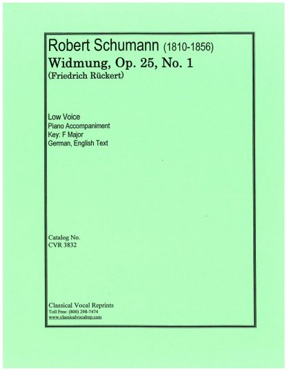 Widmung (F) German, English text
