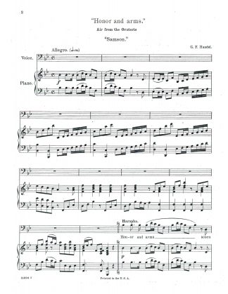 Samson Honor and arms (Bb) English text