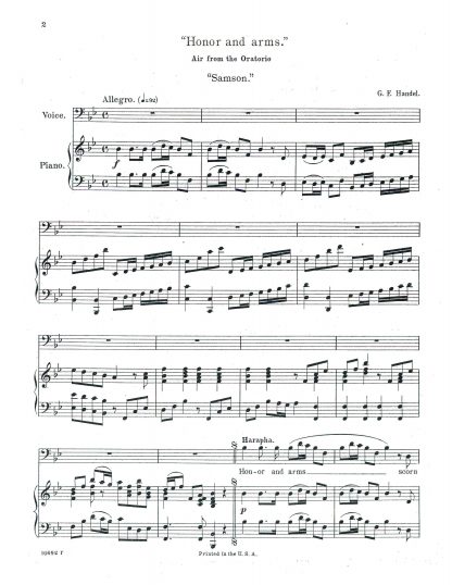 Samson Honor and arms (Bb) English text