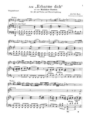 Erbarme dich (St. Matthew Passion) with Violin and Organ