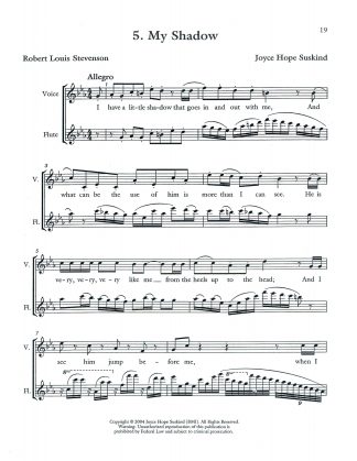 My Shadow (from 6 Stevenson Songs) with Flute (no piano)