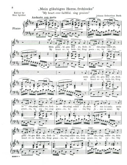 Mein glaubiges Herze frohlocke - My heart ever faithful (D)