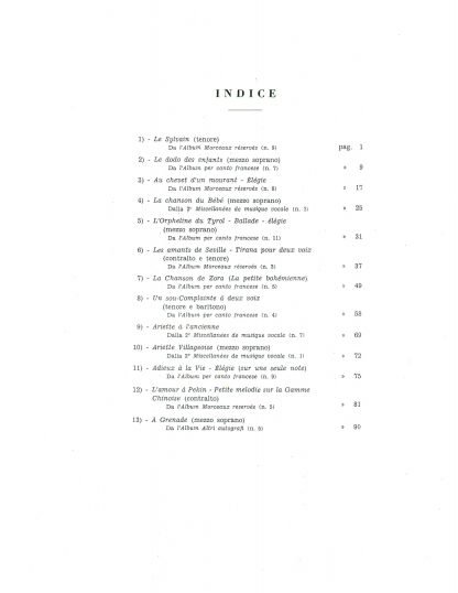 Melodie Francesi (11 Songs and 2 Duets) french
