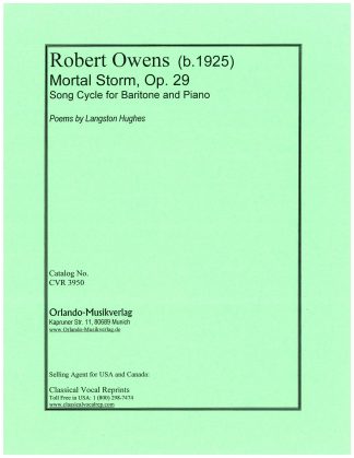 Mortal Storm for Baritone and Piano Op.29 (Langston Hughes)