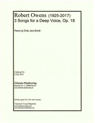 3 Songs for a Deep Voice and Piano Op.18 (Emily Bronte)