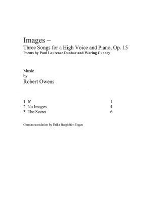 Images - Three Songs Op. 15 (Paul Laurence Dunbar)