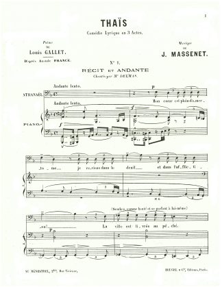 Thais Mon coeur...Helas! enfant encore french text